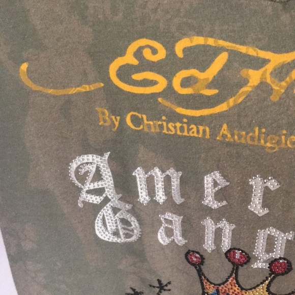 Ed Hardy vintage tee bling American gangsta eagle skull cards M Christian … - Picture 9 of 16